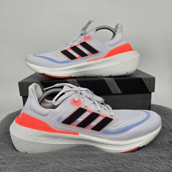 New adidas Ultra Boost Light HQ6351 White Black Solar Red Men’s Shoes Size 11.5 - Picture 4 of 8
